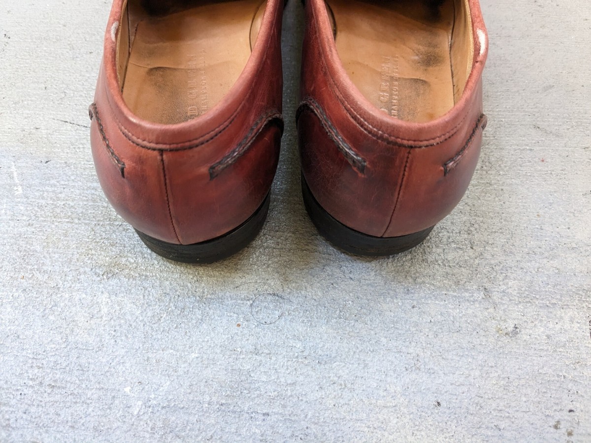 Edward Green Penny Loafers Brown Men 11.5 D Leather Slip Ons 
