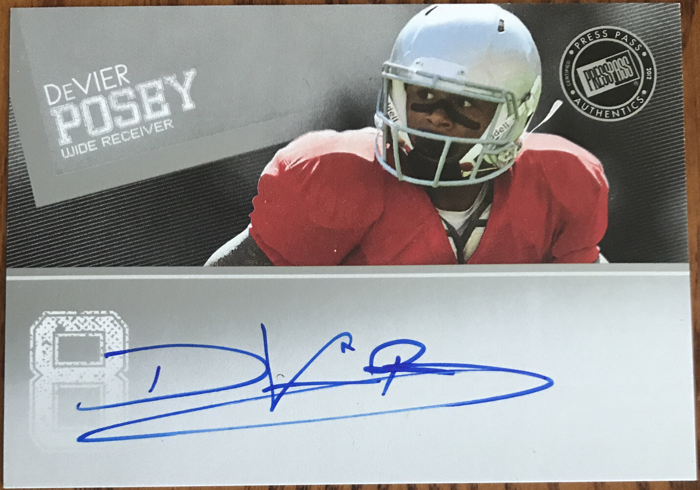 2012 Press Pass Autographs Silver DeVier Posey PPS-DP Ohio State Buckeyes