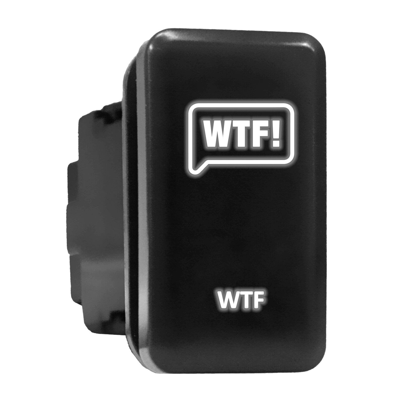 White LED Backlit Switch Tall Push Button 1.54x0.83 Inch for Toyota