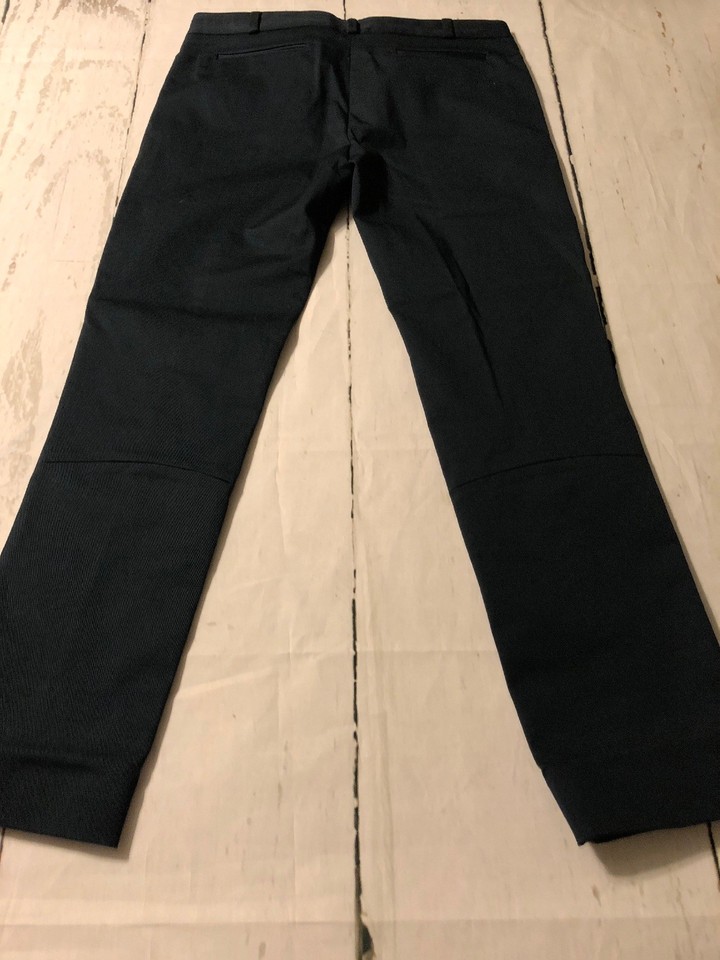 Victoria Beckham Women's Pants Navy Blue Twill Chino Stretch Pants Size