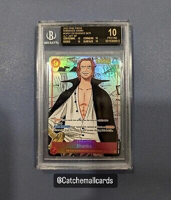 One Piece TCG English OP01-120 Manga Shanks BECKETT BGS 10 One Piece TCG English OP01-120 Manga Shanks BECKETT BGS 10