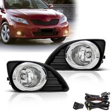 Fog Lights Assembly for 2010 2011 Toyota Camry Replacement with Wiring & Switch