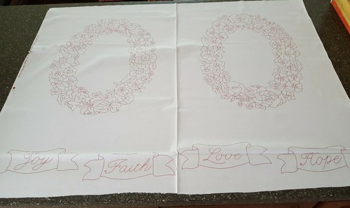 Kit De Couette Romantique Redwork Par P&B Textiles – 53 X 60 Pouces, Tissus Inclus