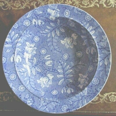  Schöne Royal Tudor Ware blau & weiß Dessertteller reduziert t0 £39,00 pro Stück