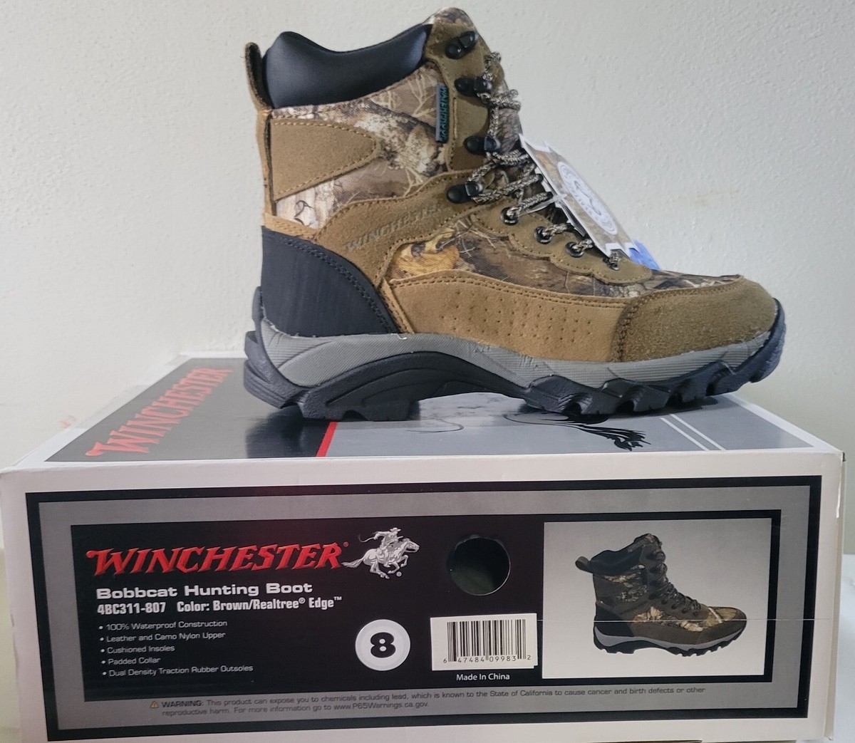 NEW WINCHESTER BOBBCAT men\'s hunting boots in brown Winchester Bobcat Hunting Boot for sale with various sizes  main image 3