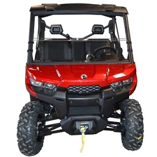 Clearly Tough Can-Am Defender Half Windshield - Scratch-Resistant Lexan MR10!