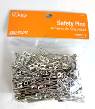 One 1 Dritz SAFETY PINS Size 1 2 14378 200/Pkg - New Sealed