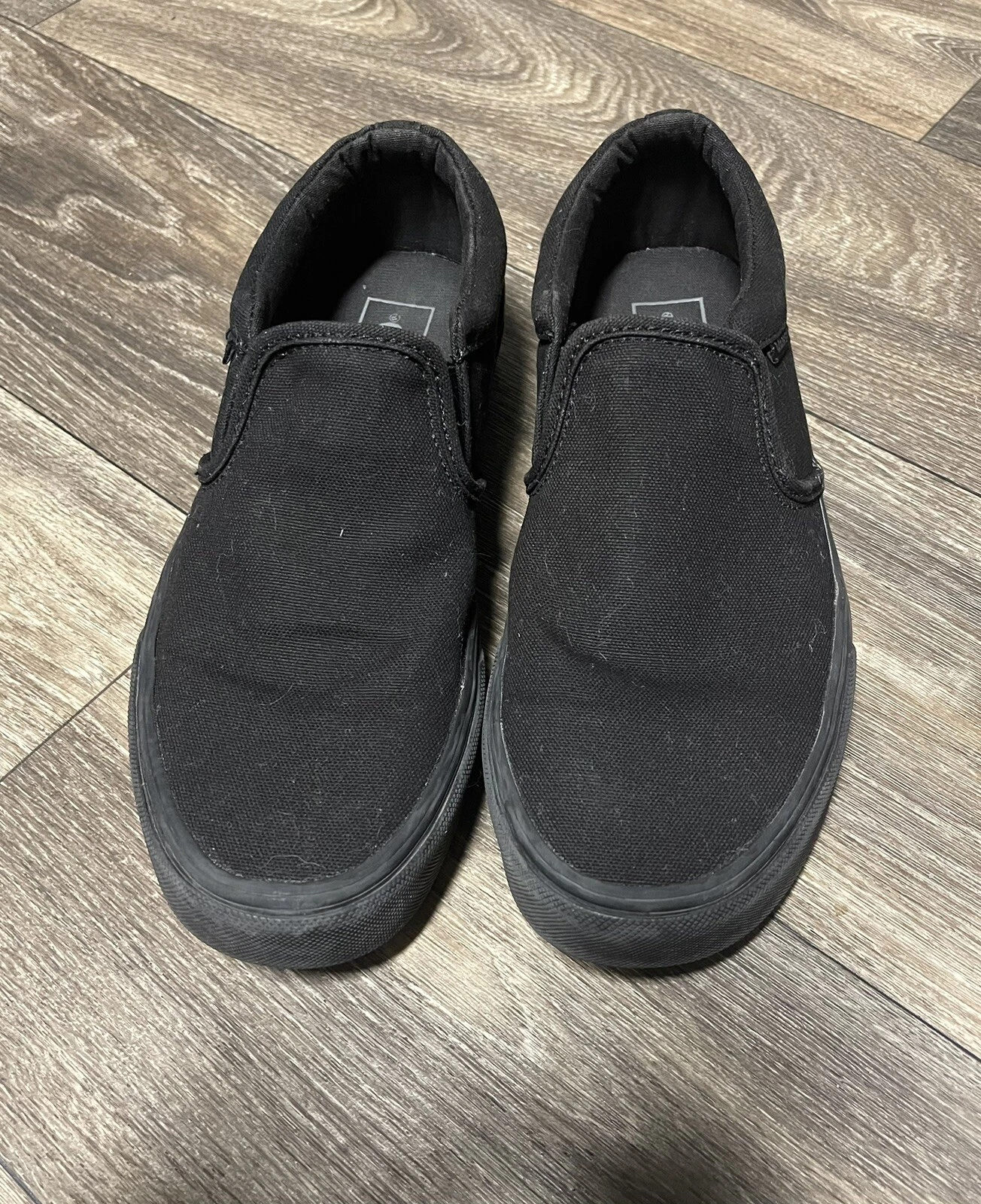 Scarpe Vans Uomo Taglia 8 Asher Mocassino Casual Nero Punta Tonda Slip On