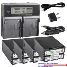 Kastar Battery LCD Dual Fast Charger for Sony BP-U98 BP-U65 Sony PXW-FS5M2