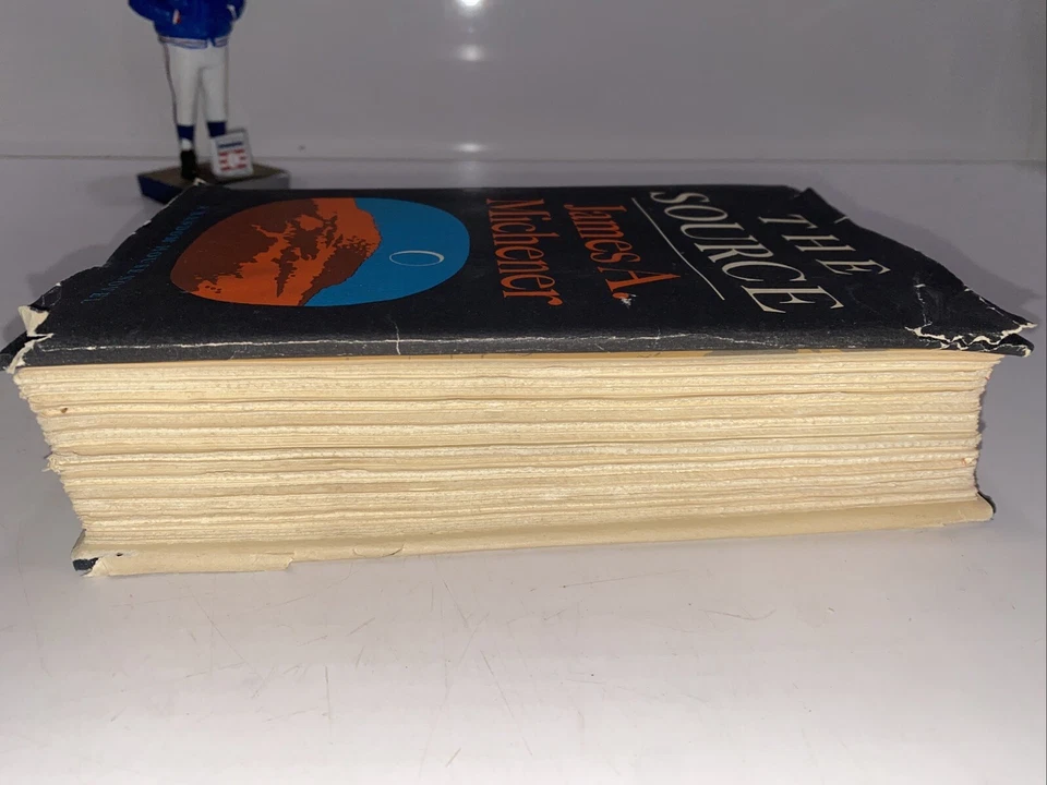 The Source - James A. Michener 1965 Mylar Cover Dust Jacket Foto 4 de 4