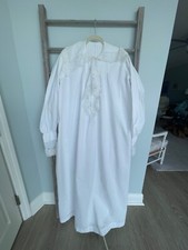 Edwardian Nightgown Cotton Lace White XL