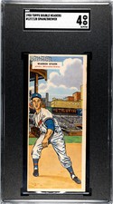 1955 Topps Double Headers #127/128  Warren Spahn SGC 4 363 Life time wins HOF