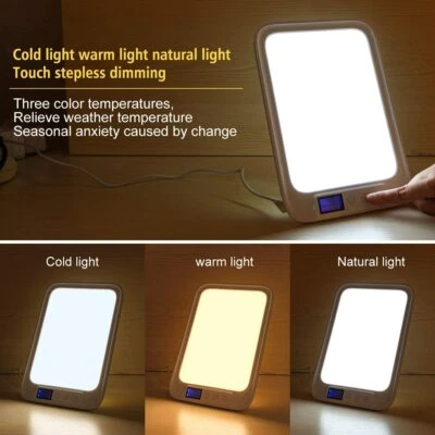 Sad Light Therapy Lamp JEVDES 10000 Lux Sun Lamps Lights Full UV-Free LED Daylig