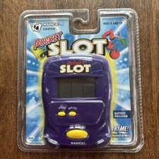 Radica Pocket Slot Hand Held Game 1997 Vintage WORKS Imperfect Package - NEW