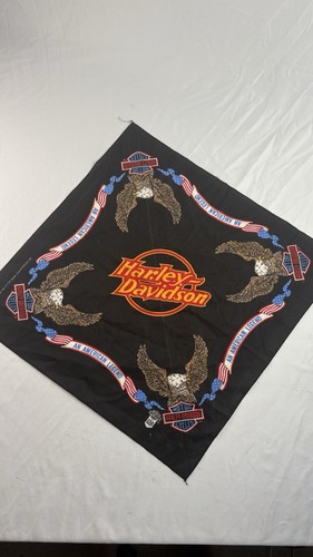 Vintage Harley Davidson Bandana X 2 Lot Black Motorcycle Biker Eagle USA - Picture 6 of 18