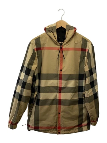 BURBERRY Altro Giacca Reversibile Check con Cappuccio S Poliestere Beige 8043403