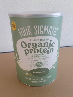 READ Plant Based Protein Powder Unflavored 16.9 Oz Four Sigmatic Best by 9/2026