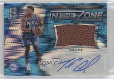 2016 Spectra In the Zone Memorabilia Neon Blue 20/99 Justin Anderson Auto 03rx