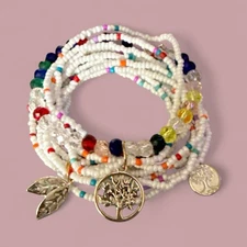 Boho Multicolor Adjustable Stacking Bracelets - Set Of 3 - Free Shipping