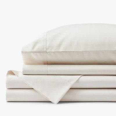 TCS Legends Hotel Premium Smooth Supima Cotton Wrinkle-Free Sateen Bed Sheet Set