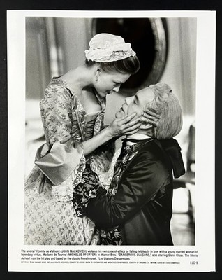 1988 Dangerous Liaisons Michelle Pfeiffer John Malkovich VTG Movie Press Photo