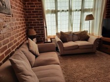 Pair of Cream/Beige 2‑Seater Sofas – Great Condition – Pet‑Free Home