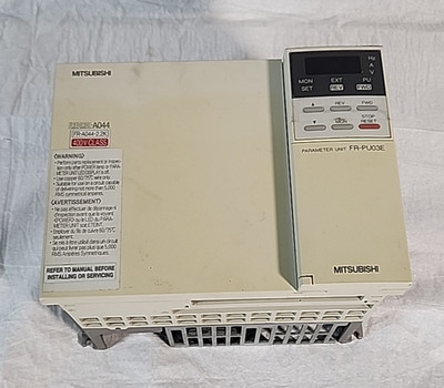Mitsubishi FR-A044-2.2K-UL Inverter with FR-PU03E Parameter Unit