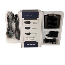 TV Ears 5.0 Dual Analog Wireless Charger Base Transmitter Kit w/ Cables New READ