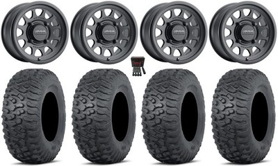Method 414 15'' Wheels Black +13mm 35'' Terra Hook Tires Can-Am Commander Maverick