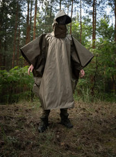 Anti-drone poncho-invisibility cloak olive | Anti-dust raincoat military ant
