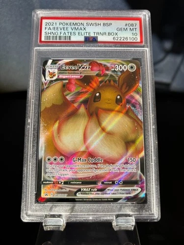 2021 POKEMON SWSH BLACK STAR PROMO #087 FULL ART/EEVEE VMAX PSA 10