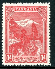 Tasmania 1905 Australia 1p Rose Red Typo Perf 12x12½ Wmk CRA SG # 240c Mint W45