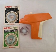 Vintage Dymo Orange Manual Label Maker with A...