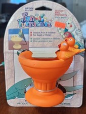 penn plax vintage fun furniture bath for seed or water.