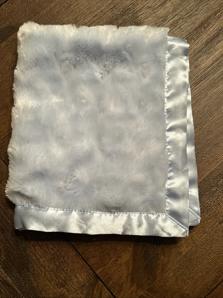 Cobertor de segurança George azul roseta redemoinho e cetim novo sem etiquetas/amoroso - Imagem 3 de 4