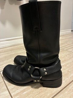 Frye Harness Boot Black Leather Mens Engineer Moto Boots 10 USA