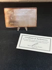 PYROMET The Silver Card 1 Troy Ounce .999 Fine Silver COA Fits In Your Wallet