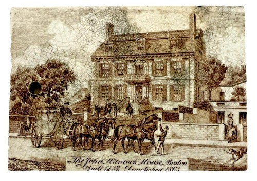Antique 1900 Wedgwood Calendar Tile John Hancock House Jones McDuffee Stratton
