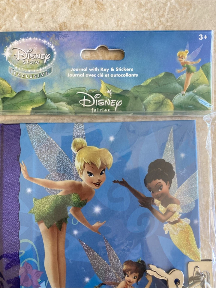 NEW Disney Tinkerbell Tinker Bell Diary Journal 6x8” w/ Lock Keys & STICKERS NIP - Image 4 of 4