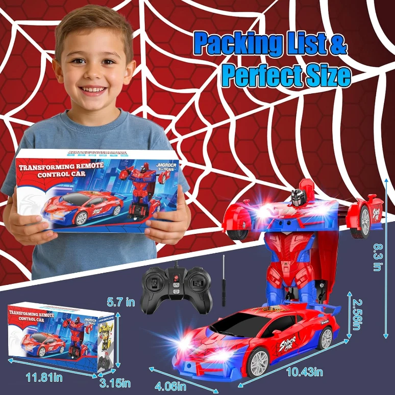 2,4 ГГц пульт дистанционного управления Spider трансформируемый автомобиль с фарами поворот на 360 ° возраст 3-12 - Изображение 4 из 4