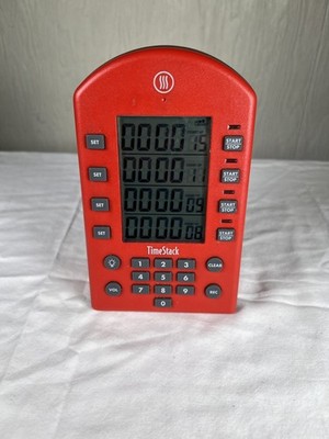 ThermoWorks TimeStack Multi-Timer Red Kitchen Cook Timer With Keypad, Tested 7a3