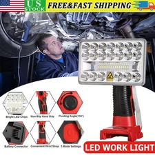 18W 2000LM Outdoor LED Work Light Flashlight for Milwaukee 18V Li-ion Battery US