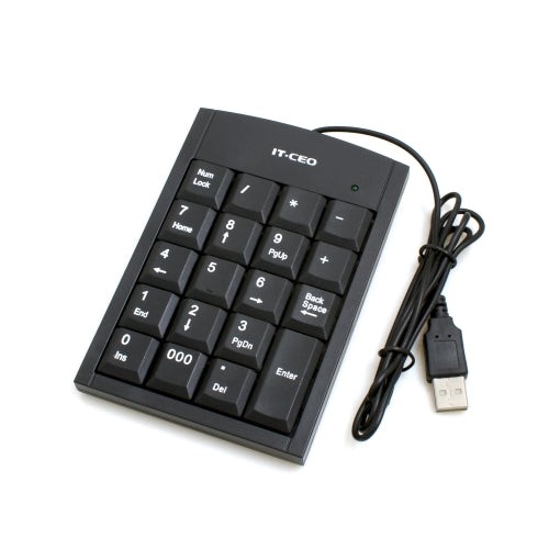 SYSTEM-S Usb Nummernblock Ziffernblock 19 Tasten Usb-Nummerntastenfeld-image