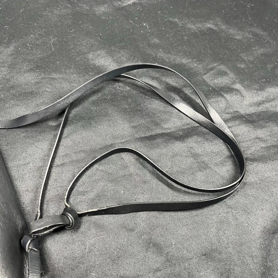 ACNE STUDIOS Mini borsa a tracolla in pelle nera autentica