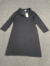 New Tyler Boe Kim Sweater Dress Women’s Medium Black Ruffle Neck Cashmere