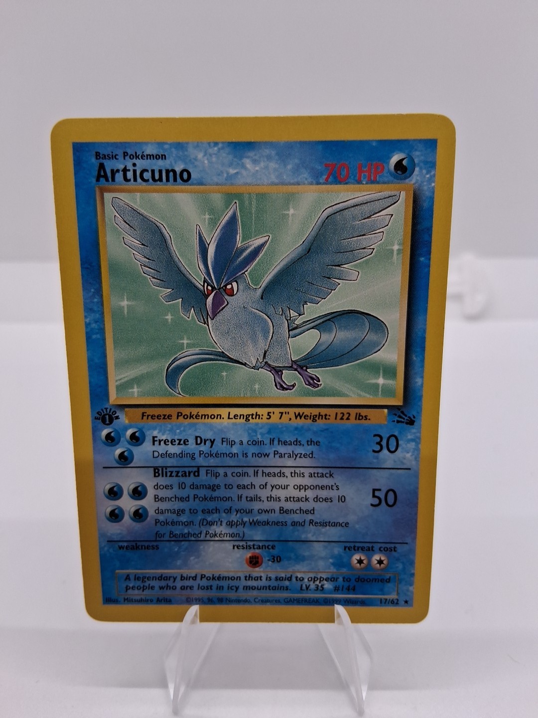 1st Edition Articuno 17/62 Fossil Regular Near Mint WOTC Pokemon Nintendo