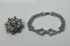 Vintage Silver Tone Icy Rhinestone Jewelry Set, 20.4g — photo 1