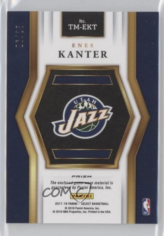 2017 Panini Select Throwback Memorabilia Tie-Dye Prizm /25 Enes Kanter #TM-EKT - Image 2 of 2