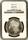 1880 S Morgan Silver Dollar NGC MS 63 PL Proof Like PQ for Grade - Great Mirrors