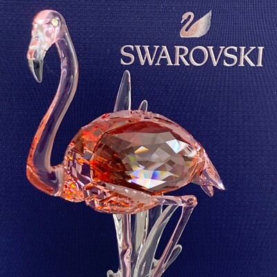 【極美品】SWAROVSKI フラミンゴ フィギュリン クリスタル 箱付き 鳥 Swarovski Flamingo #5302529 Crystal Figurine New in Original